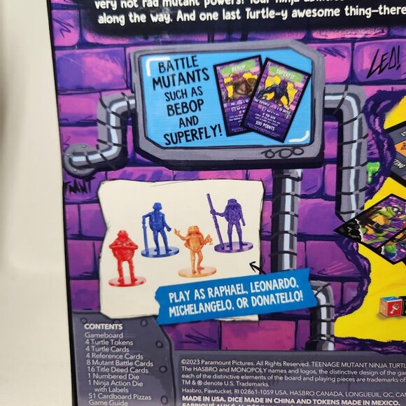 NEW Monopoly TMNT Teenage Mutant Ninja Turtles BOARD GAME Mutant Mayhem Edition - Picture 7 of 9